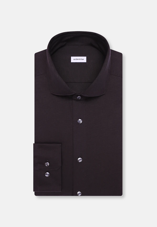Slim Jerseyhemd Uni in Schwarz | Seidensticker Onlineshop
