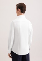Slim Chemise en jersey Uni in Blanc |  Seidensticker Onlineshop