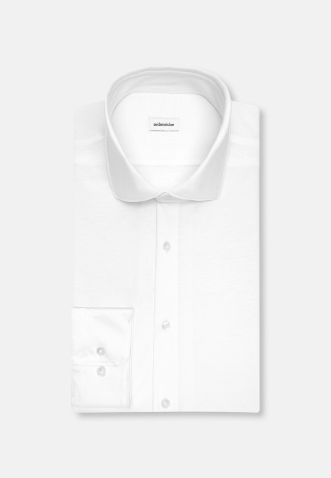 Slim Jersey shirt Uni in Weiß | Seidensticker online shop