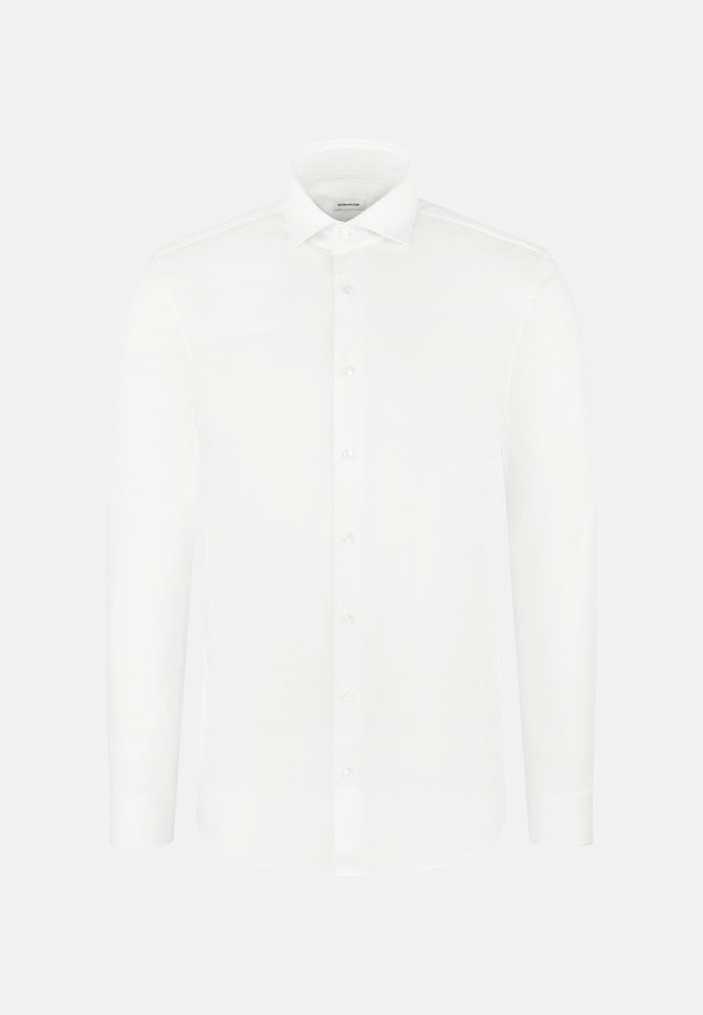 Slim Jersey shirt Uni in Weiß |  Seidensticker Onlineshop