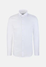 Slim Chemise en jersey Uni in Blanc |  Seidensticker Onlineshop