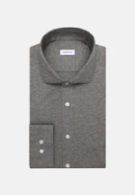 Slim Chemise en jersey Uni in Gris |  Seidensticker Onlineshop