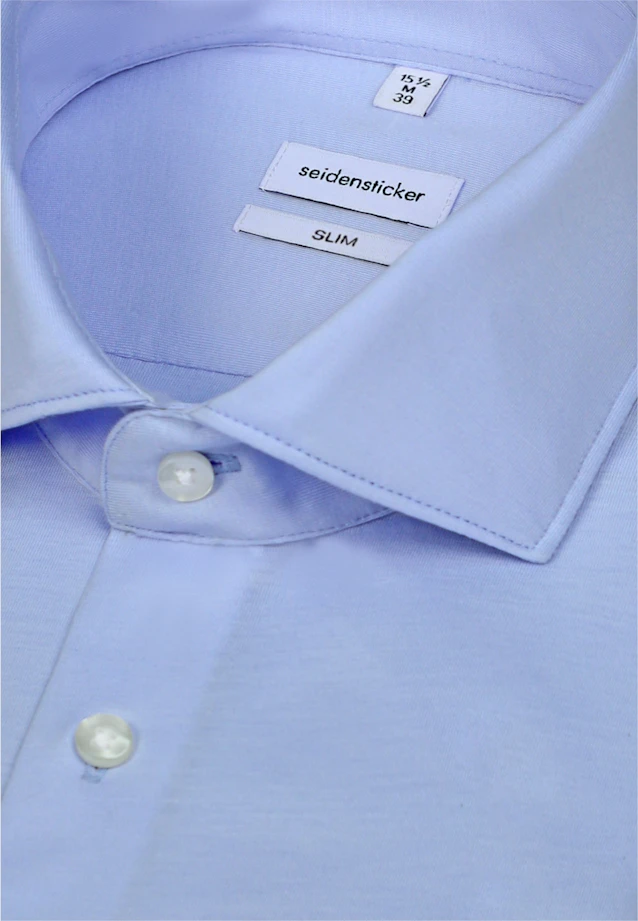 Slim Jersey shirt Uni in Hellblau |  Seidensticker Onlineshop