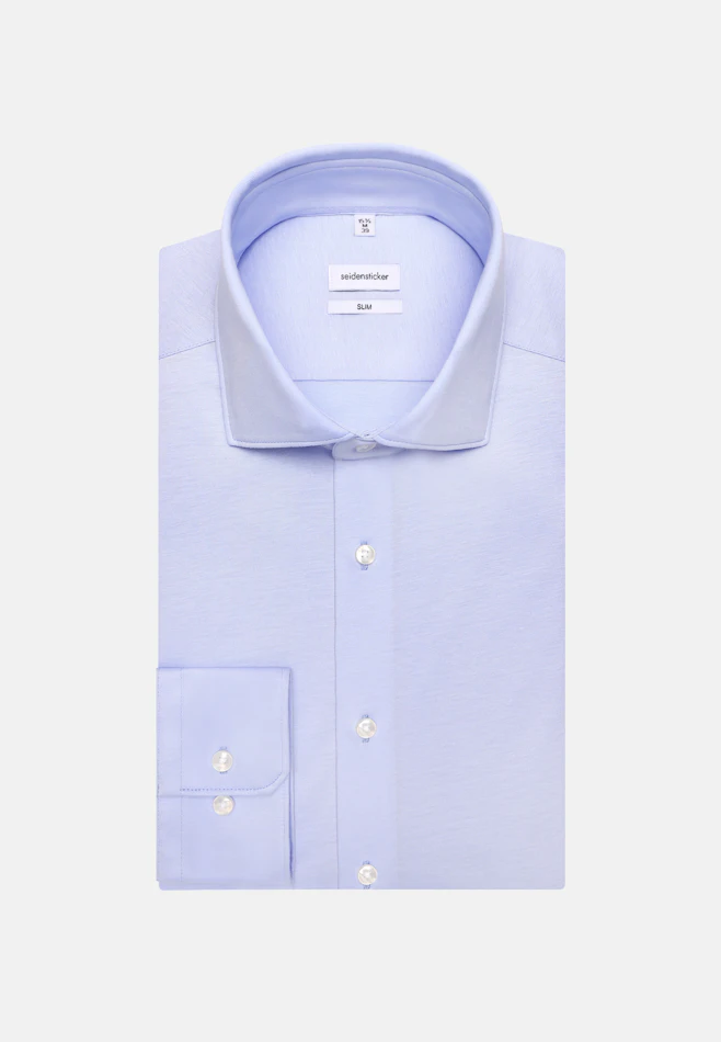 Slim Jersey shirt Uni in Hellblau | Seidensticker online shop