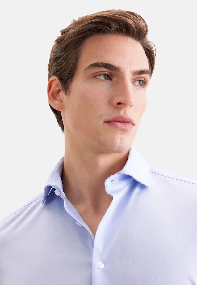 Slim Jersey shirt Uni in Hellblau |  Seidensticker Onlineshop