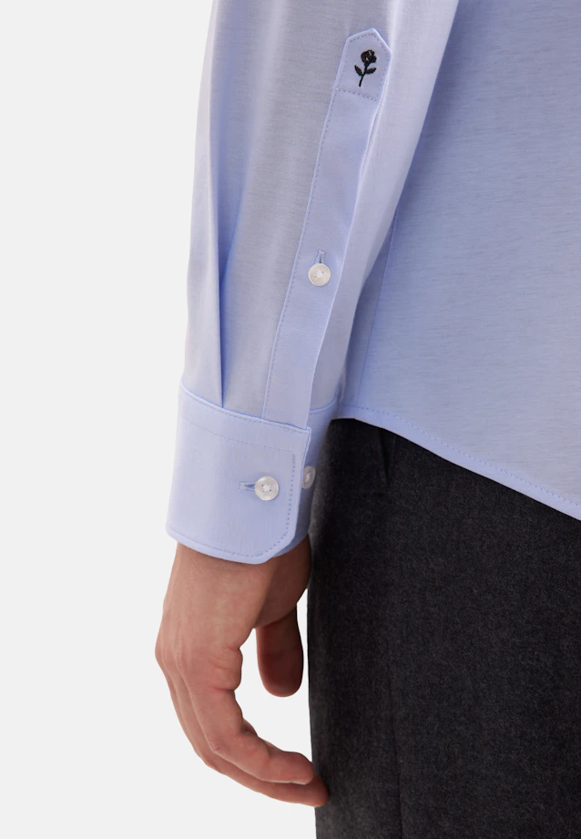 Slim Jersey shirt Uni in Hellblau |  Seidensticker Onlineshop