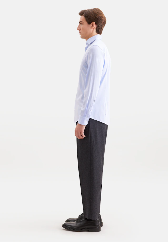 Slim Jersey shirt Uni in Hellblau |  Seidensticker Onlineshop