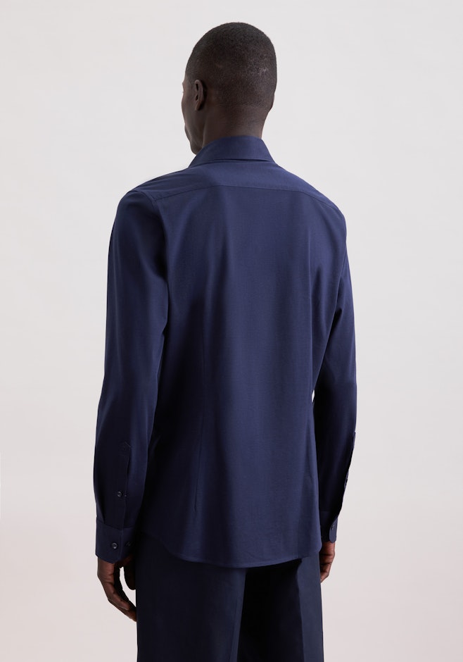Slim Jerseyhemd Uni in Dunkelblau | Seidensticker Onlineshop