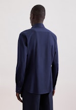 Slim Jerseyhemd Uni in Dunkelblau |  Seidensticker Onlineshop