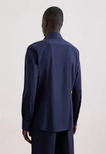 Slim Chemise en jersey Uni in Bleu Foncé |  Seidensticker Onlineshop