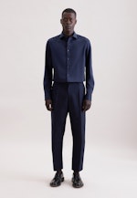 Slim Jerseyhemd Uni in Dunkelblau |  Seidensticker Onlineshop