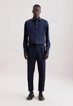 Slim Chemise en jersey Uni in Bleu Foncé |  Seidensticker Onlineshop