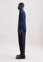 Slim Chemise en jersey Uni in Bleu Foncé |  Seidensticker Onlineshop