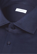 Slim Jerseyhemd Uni in Dunkelblau |  Seidensticker Onlineshop