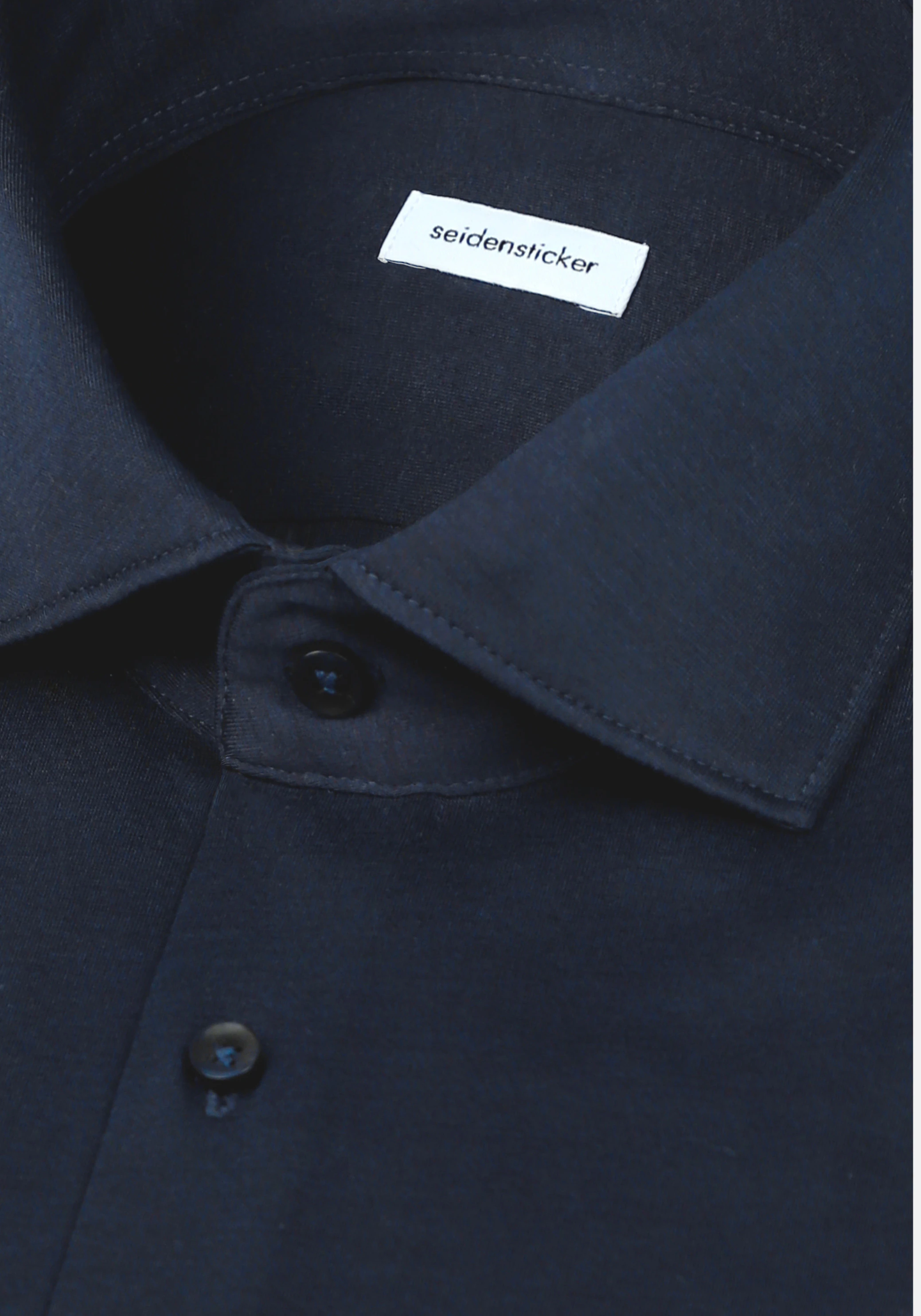 Seidensticker Camicia Formale Uomo Slim Fit - Business Classica, Colore Nero, Taglia L/42, Tessuto Leggero E Facile Da Stirare