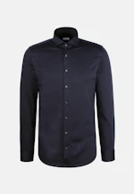 Slim Chemise en jersey Uni in Bleu Foncé |  Seidensticker Onlineshop