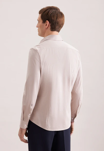 Slim Jersey shirt Uni in Beige |  Seidensticker Onlineshop