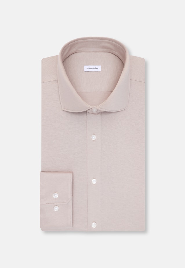 Slim Jersey shirt Uni in Beige |  Seidensticker Onlineshop