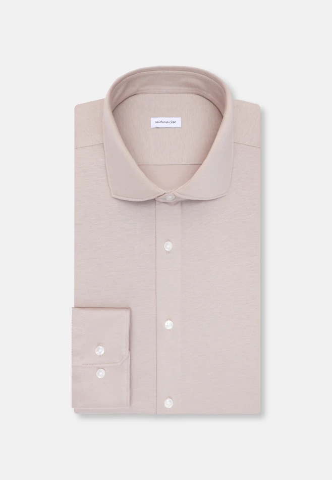 Slim Jersey shirt Uni in Beige | Seidensticker online shop