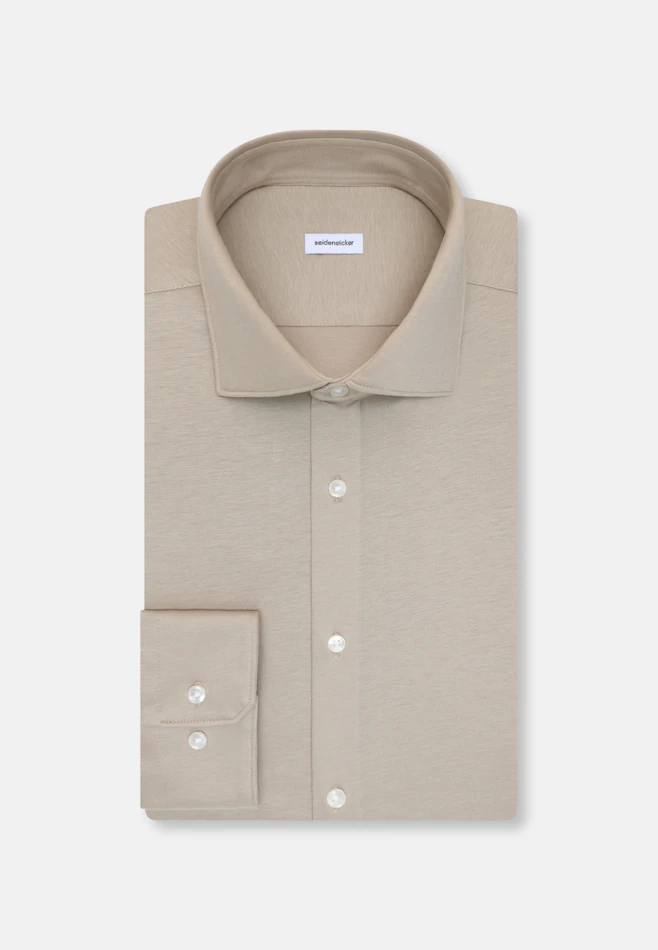Slim Jersey shirt Uni in Beige | Seidensticker online shop