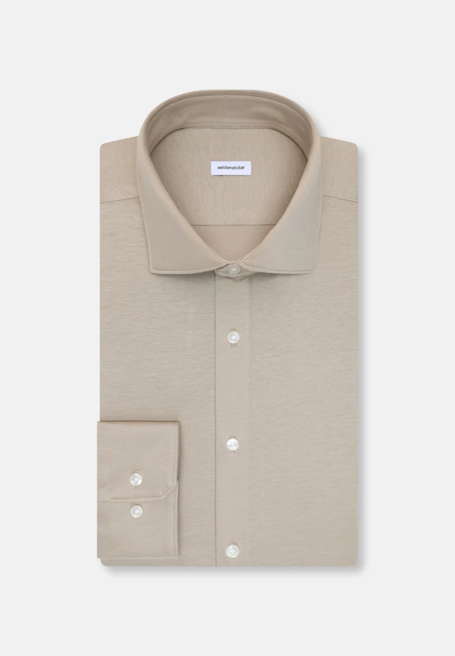 Slim Jersey shirt Uni in Beige |  Seidensticker Onlineshop
