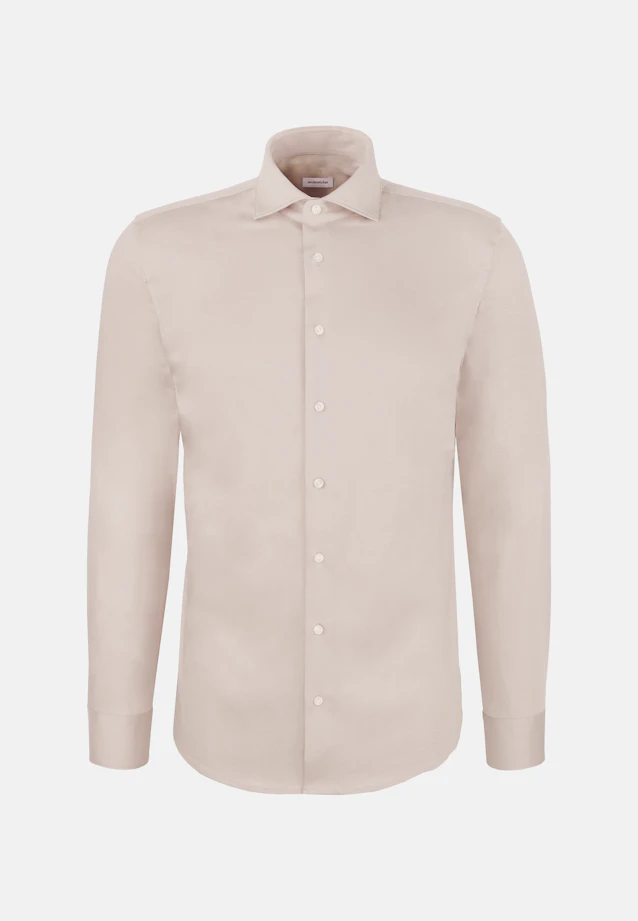 Slim Jerseyhemd Uni in Beige |  Seidensticker Onlineshop