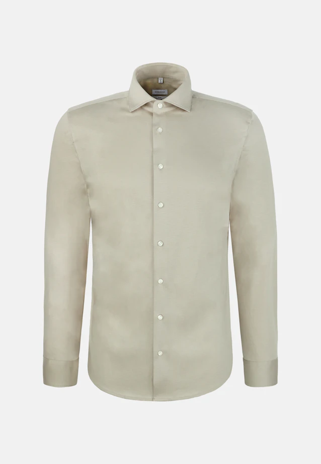 Slim Jersey shirt Uni in Beige |  Seidensticker Onlineshop