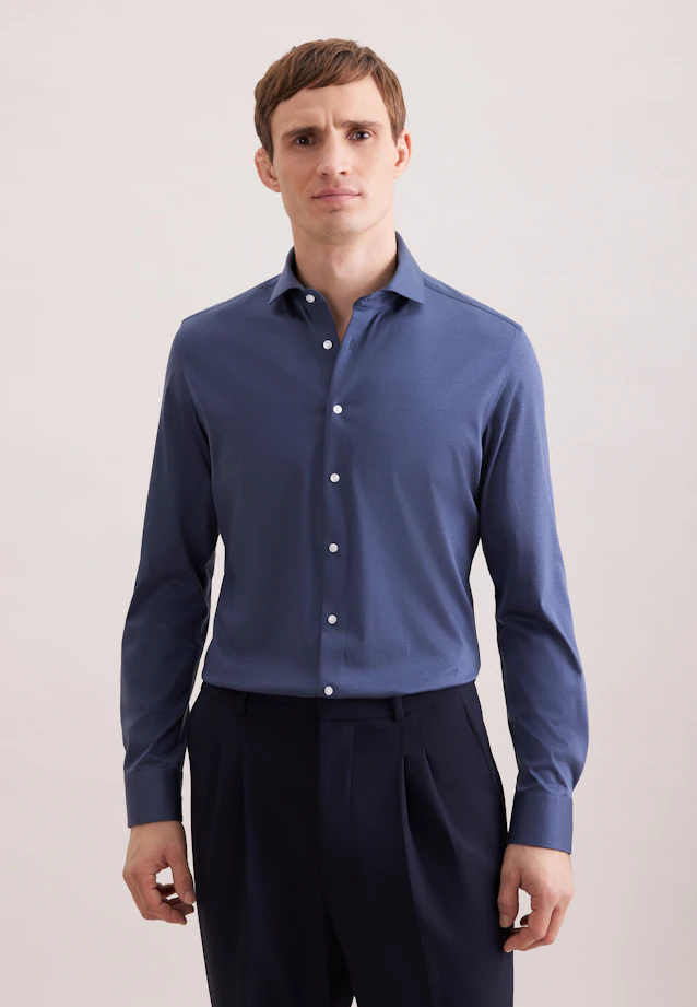 Slim Jerseyhemd Uni in Grau |  Seidensticker Onlineshop