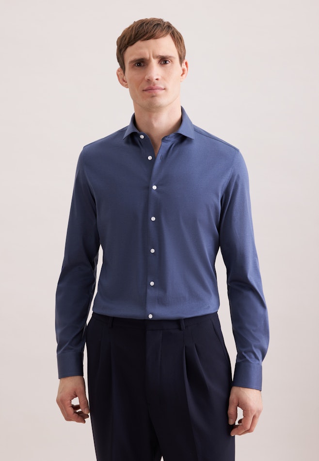 Slim Jerseyhemd Uni in Grau | Seidensticker Onlineshop