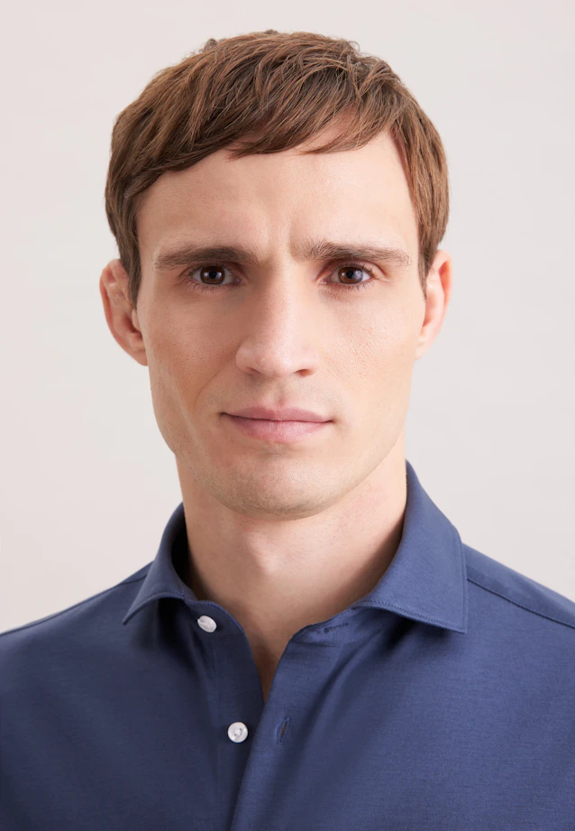 Slim Jerseyhemd Uni in Grau |  Seidensticker Onlineshop