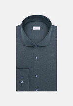 Slim Chemise en jersey Uni in Bleu Moyen |  Seidensticker Onlineshop