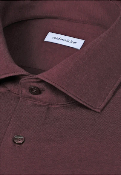 Slim Chemise en jersey Uni in Rouge |  Seidensticker Onlineshop