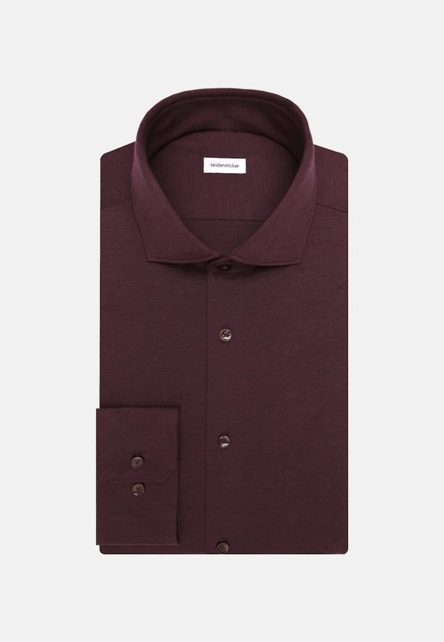 Slim Chemise en jersey Uni in Rouge |  Seidensticker Onlineshop