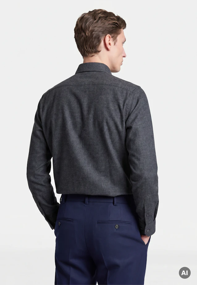 Slim Jerseyhemd Uni in Grau |  Seidensticker Onlineshop