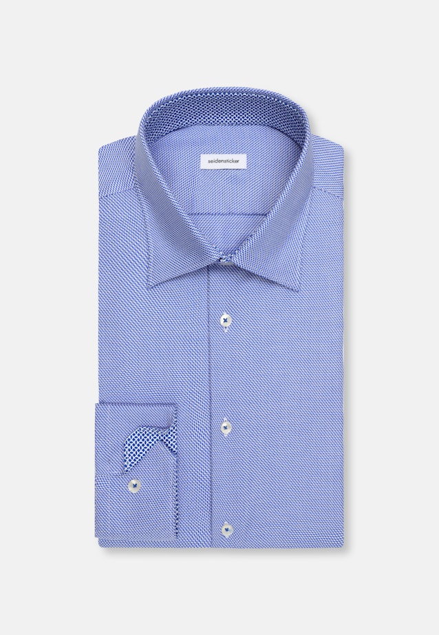 X-Slim Business Hemd Struktur in Mittelblau |  Seidensticker Onlineshop