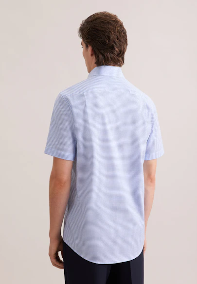 Regular Chemise d'affaires carreaux in Bleu Moyen | Seidensticker Onlineshop