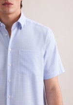 Regular Business Hemd Karo in Mittelblau |  Seidensticker Onlineshop