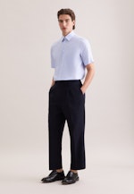 Regular Business Hemd Karo in Mittelblau |  Seidensticker Onlineshop