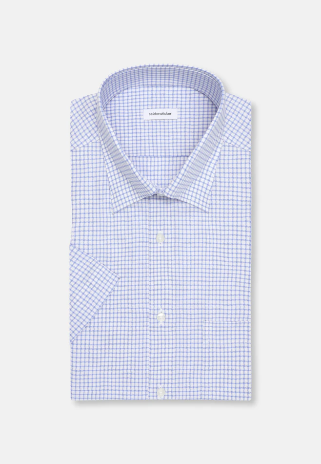 Regular Chemise d'affaires carreaux dans Bleu Moyen | Boutique en ligne Seidensticker