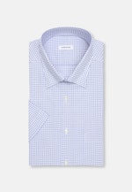 Regular Business Hemd Karo in Mittelblau |  Seidensticker Onlineshop