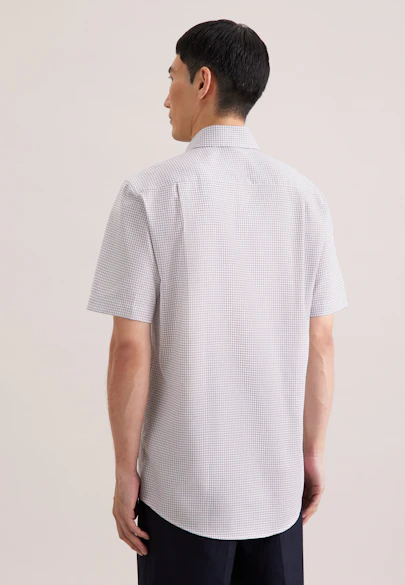 Regular Business Hemd Karo in Beige |  Seidensticker Onlineshop