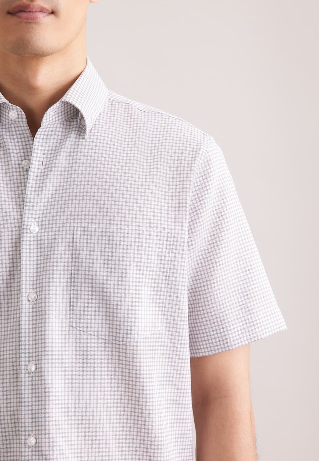 Regular Business Hemd Karo in Beige |  Seidensticker Onlineshop