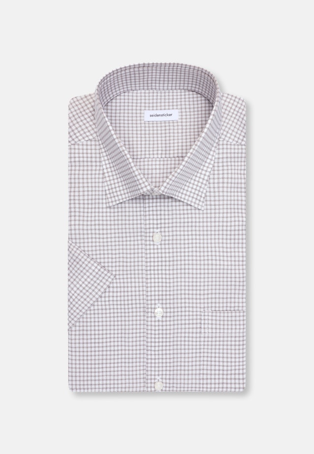 Regular Business Hemd Karo in Beige |  Seidensticker Onlineshop