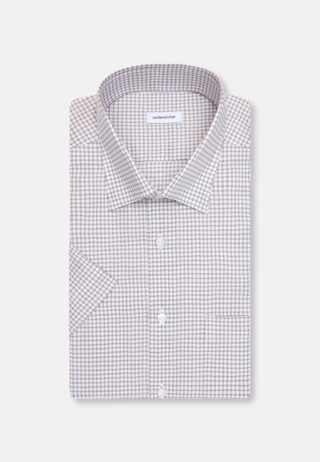 Regular Business Hemd Karo in Beige | Seidensticker Onlineshop