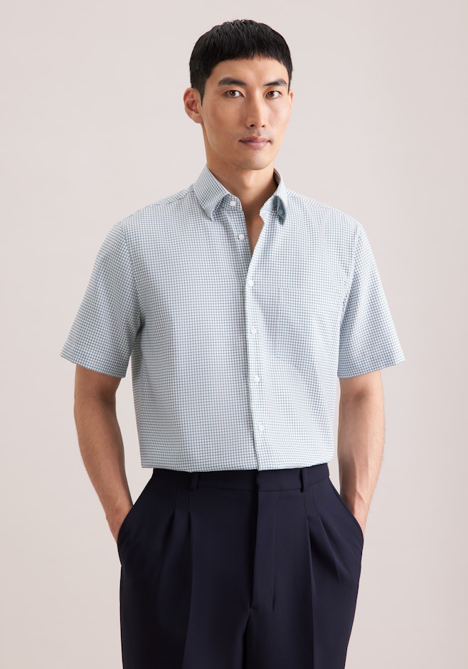 Regular Chemise d'affaires carreaux dans Vert | Boutique en ligne Seidensticker