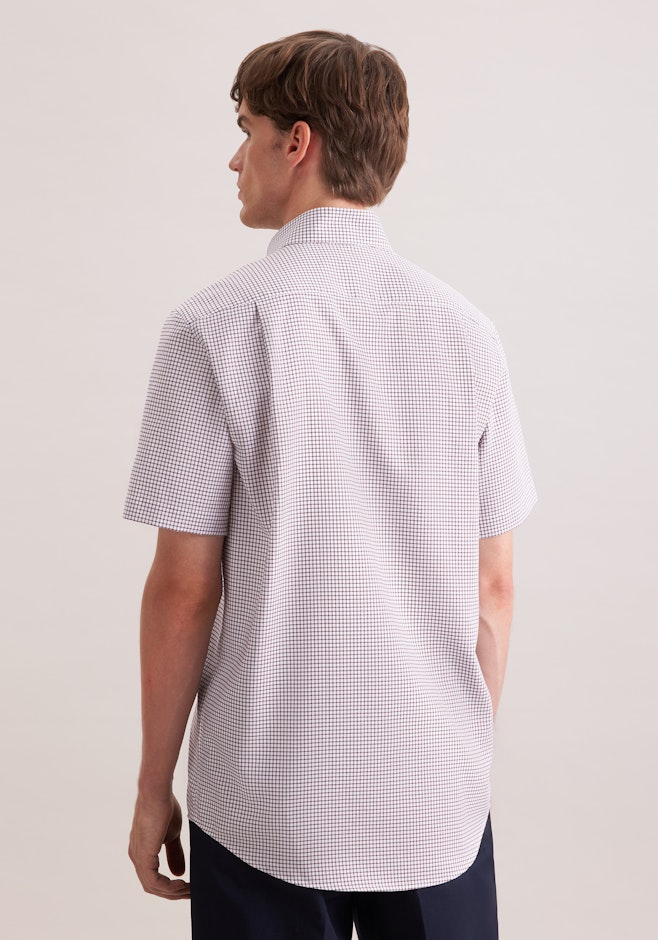 Regular Chemise d'affaires carreaux dans Marron | Boutique en ligne Seidensticker