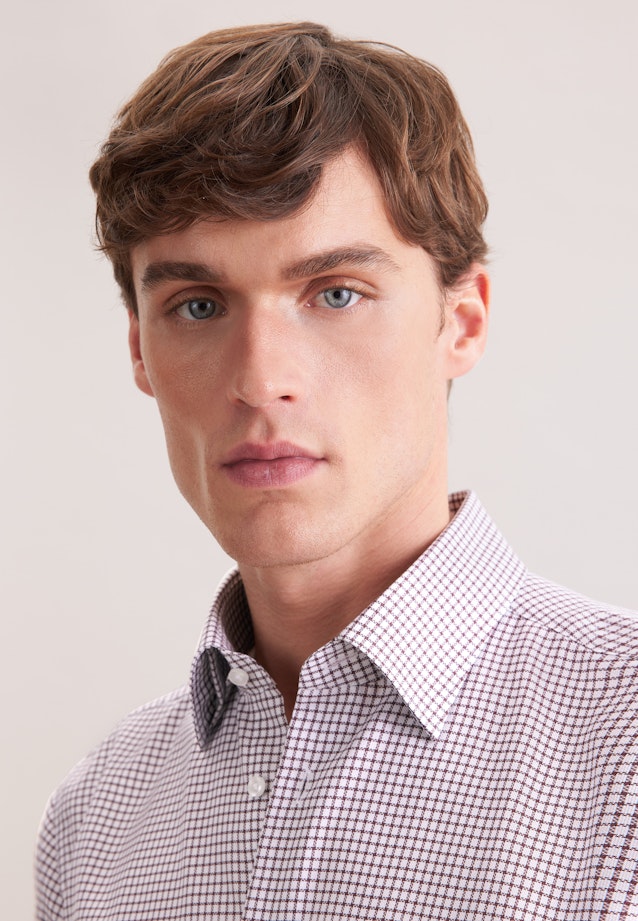 Regular Business Hemd Karo in Braun |  Seidensticker Onlineshop