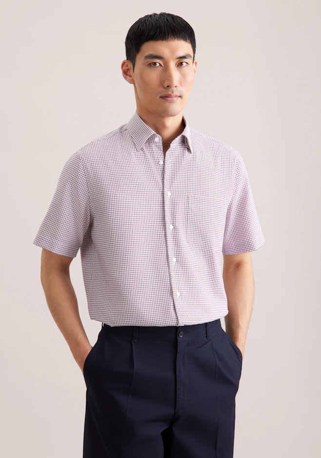 Regular Chemise d'affaires carreaux dans Rouge | Boutique en ligne Seidensticker