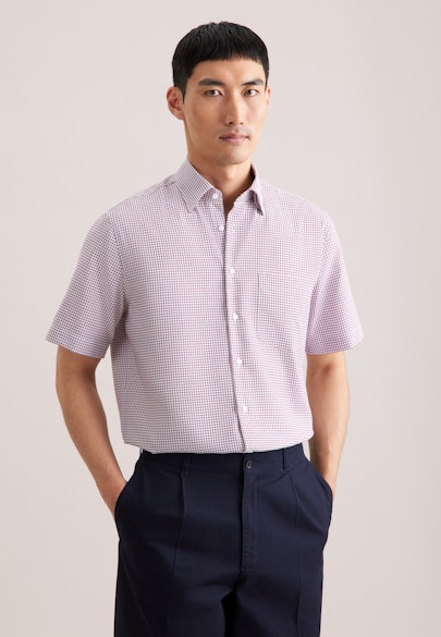 Regular Business Hemd Karo in Rot |  Seidensticker Onlineshop