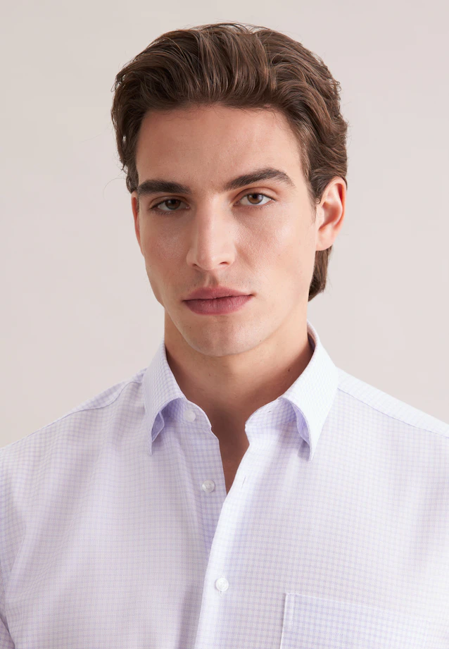 Comfort Chemise d'affaires carreaux in Rose Fuchsia |  Seidensticker Onlineshop